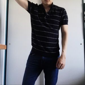 Stripped Collar shortsleeve